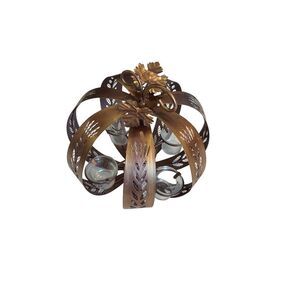 Metal Pumpkin 5 Votive Candle Holder Centerpiece Hobby lobby